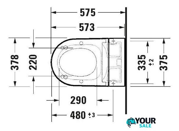 Унитаз подвесной Duravit SensoWash Starck f Plus 650000012004320 - Изображение №5 — Интернет-магазин Your Sale