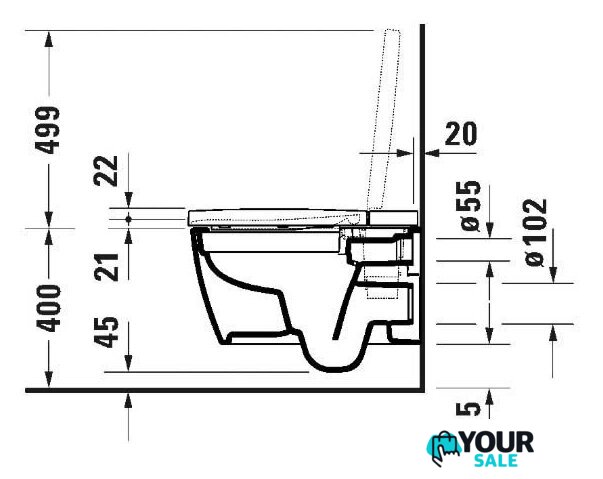 Унитаз подвесной Duravit SensoWash Starck f Plus 650000012004320 - Изображение №4 — Интернет-магазин Your Sale