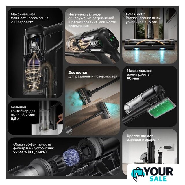 Пылесос Dreame Cordless Vacuum Cleaner Z20 Essential VZV24A (евровилка) - Изображение №6 — Интернет-магазин Your Sale