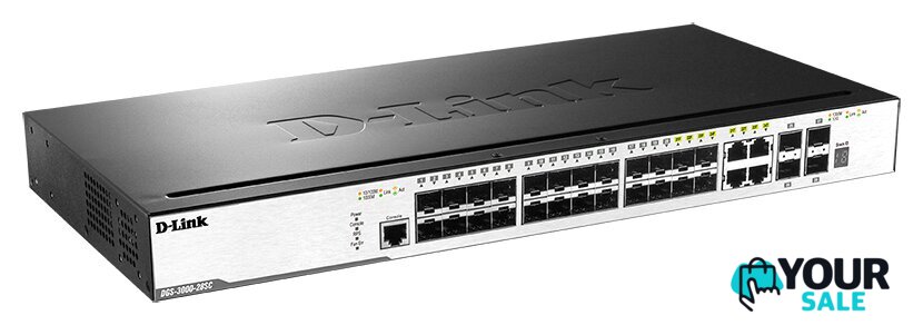 Управляемый коммутатор 2-го уровня D-Link DGS-3000-28SC/A1A - Изображение №2 — Интернет-магазин Your Sale