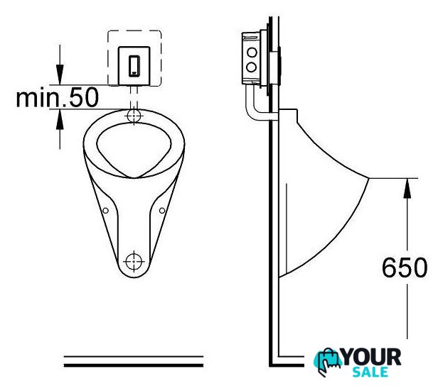 Панель смыва Grohe Skate Cosmopolitan 38846KS0 (черный бархат) - Изображение №3 — Интернет-магазин Your Sale