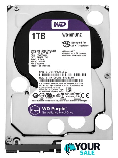 Жесткий диск WD Purple 1TB [WD10PURZ] - Изображение №1 — Интернет-магазин Your Sale