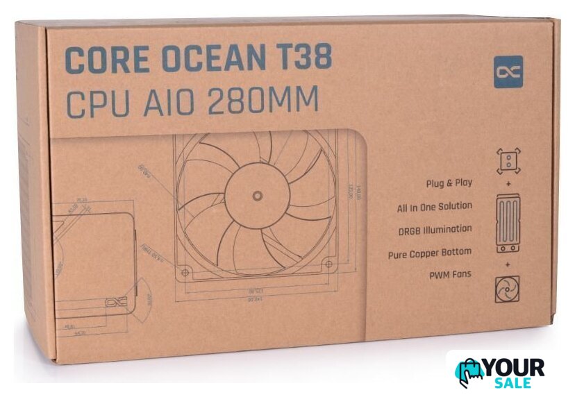 Система жидкостного охлаждения для процессора Alphacool Core Ocean T38 AIO 280 13053 - Изображение №10 — Интернет-магазин Your Sale