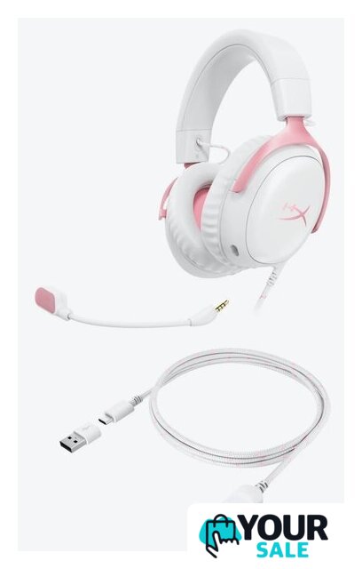 Наушники HyperX Cloud III (белый/розовый) - Изображение №7 — Интернет-магазин Your Sale