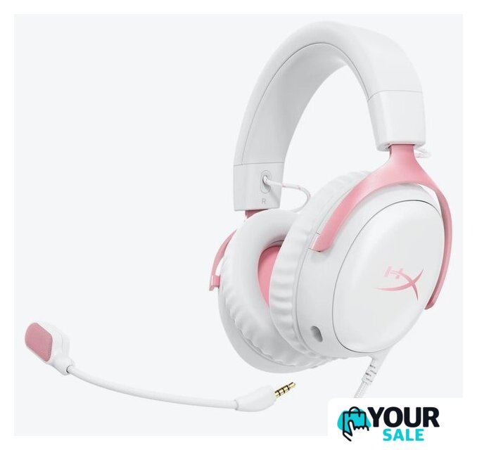 Наушники HyperX Cloud III (белый/розовый) - Изображение №4 — Интернет-магазин Your Sale
