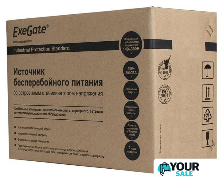 Источник бесперебойного питания ExeGate SpecialPro UNB-1500.LED.AVR.8C13.USB - Изображение №3 — Интернет-магазин Your Sale