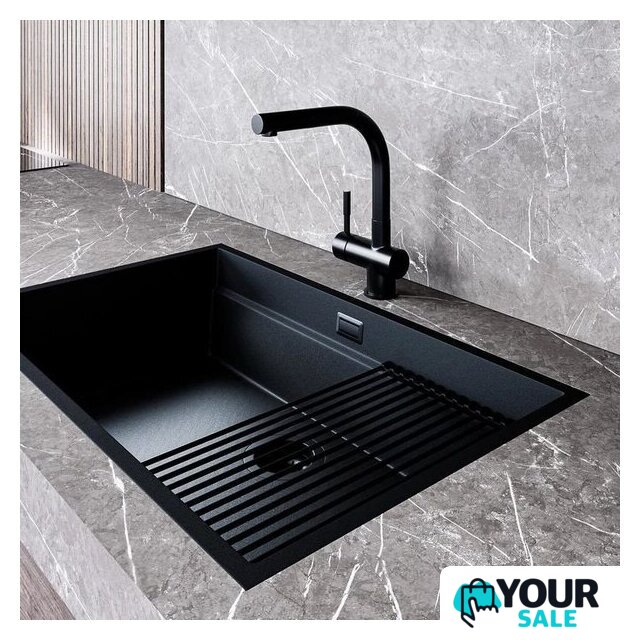 Кухонная мойка Globalo Miralio 80.1 Black/BL Mat - Изображение №8 — Интернет-магазин Your Sale