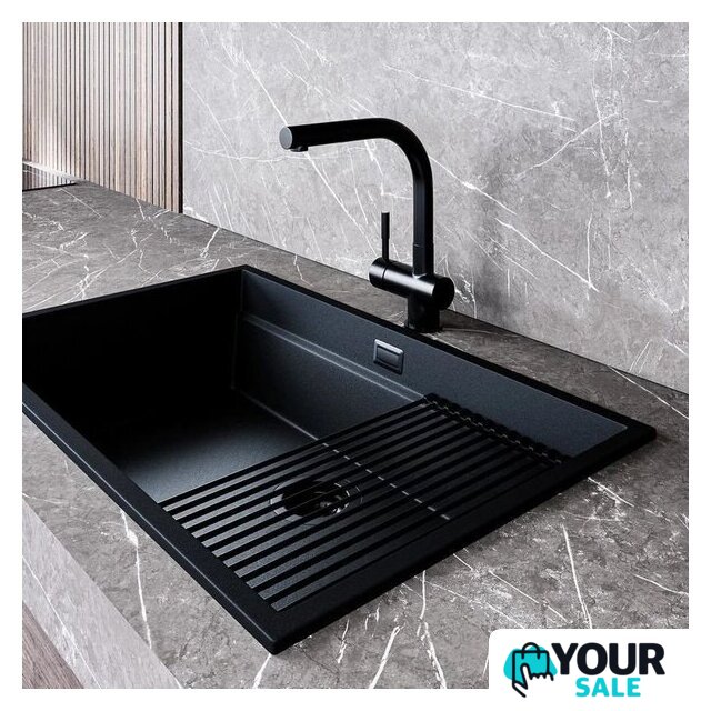 Кухонная мойка Globalo Miralio 80.1 Black/BL Mat - Изображение №6 — Интернет-магазин Your Sale