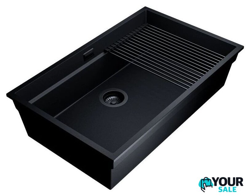 Кухонная мойка Globalo Miralio 80.1 Black/BL Mat - Изображение №7 — Интернет-магазин Your Sale