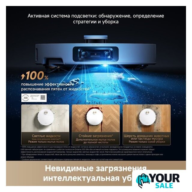 Робот-пылесос Dreame Robot Vacuum X60 Ultra Complete White RLX87DE (евровилка, белый) - Изображение №24 — Интернет-магазин Your Sale