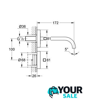 Смеситель Grohe Allure [36235000] - Изображение №2 — Интернет-магазин Your Sale
