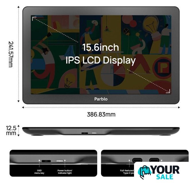 Графический монитор Parblo Coast 16 Pro Gen2 (черный) - Изображение №8 — Интернет-магазин Your Sale
