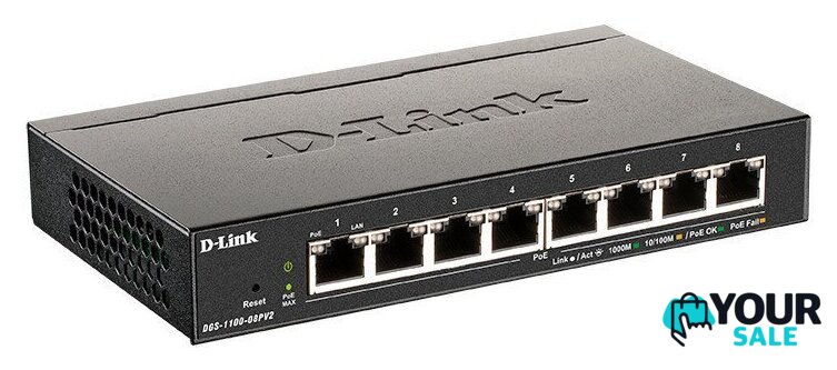 Управляемый коммутатор 2-го уровня D-Link DGS-1100-08PV2/A4A - Изображение №1 — Интернет-магазин Your Sale
