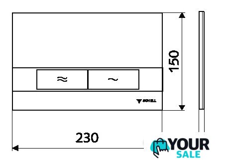 Панель смыва Schell Board (хром) 031200699 - Изображение №2 — Интернет-магазин Your Sale