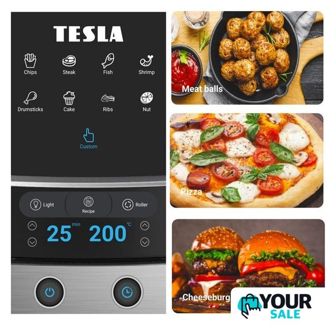 Аэрогриль (аэрофритюрница) Tesla Electronics AirCook Grill QG800 - Изображение №3 — Интернет-магазин Your Sale