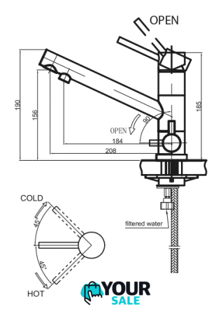 Смеситель Omoikiri Tonami-PL [4994062] - Изображение №2 — Интернет-магазин Your Sale