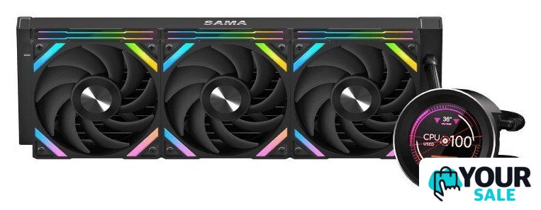 Система жидкостного охлаждения для процессора Sama Q60 360 (черный) - Изображение №3 — Интернет-магазин Your Sale