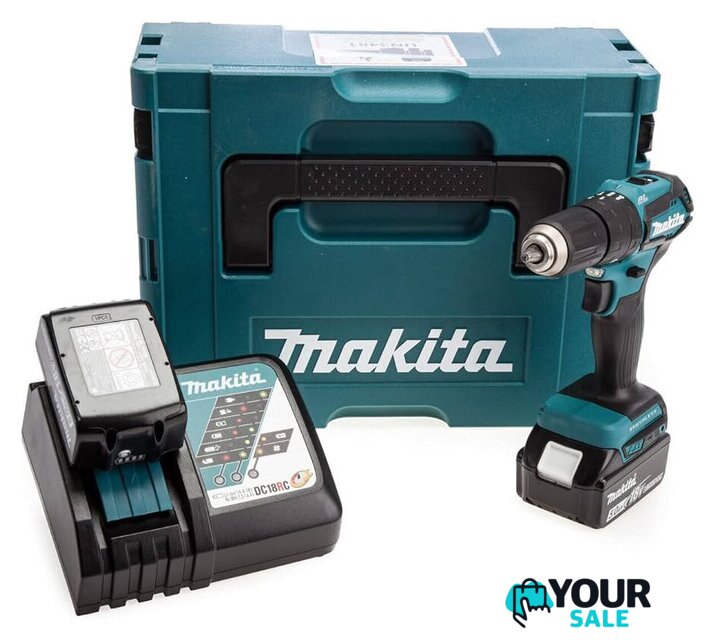 Ударная дрель-шуруповерт Makita DHP483RTJ (с 2-мя АКБ, кейс) - Изображение №1 — Интернет-магазин Your Sale