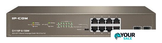 Неуправляемый коммутатор IP-COM G1110P-8-150W - Изображение №1 — Интернет-магазин Your Sale