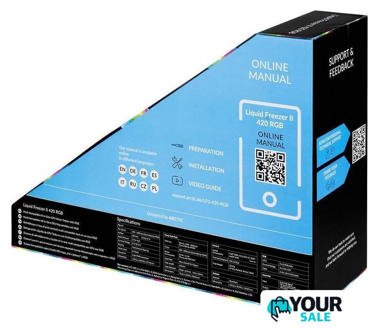 Система жидкостного охлаждения для процессора Arctic Liquid Freezer II 420 RGB + RGB Controller ACFRE00111A - Изображение №7 — Интернет-магазин Your Sale