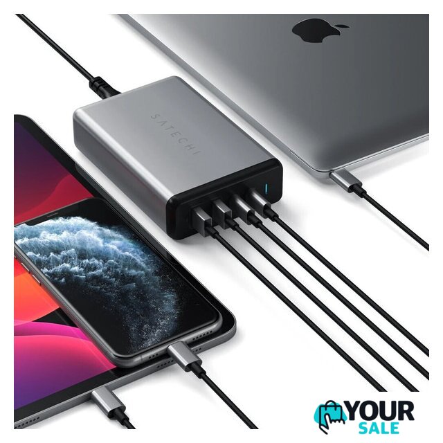 Сетевое зарядное Satechi 108W Pro Type-C PD Desktop Charger (американская вилка) - Изображение №6 — Интернет-магазин Your Sale