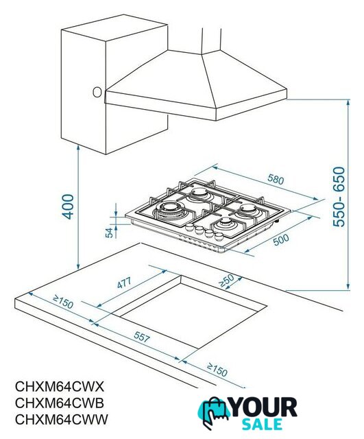 Варочная панель Candy CHXM64CWW - Изображение №7 — Интернет-магазин Your Sale
