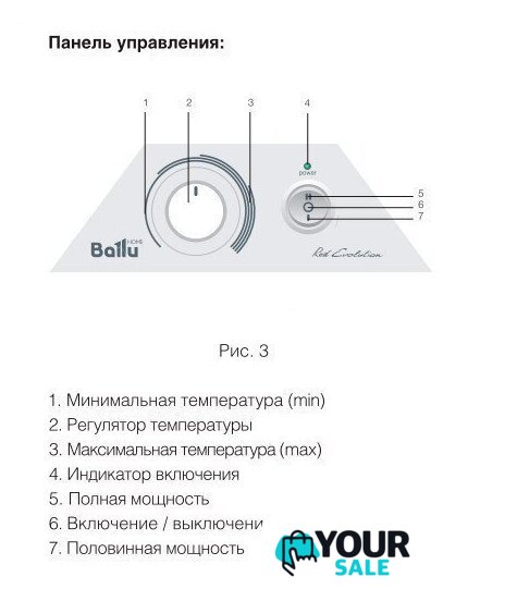 Обогреватель Ballu BIHP/R-1500 - Изображение №7 — Интернет-магазин Your Sale