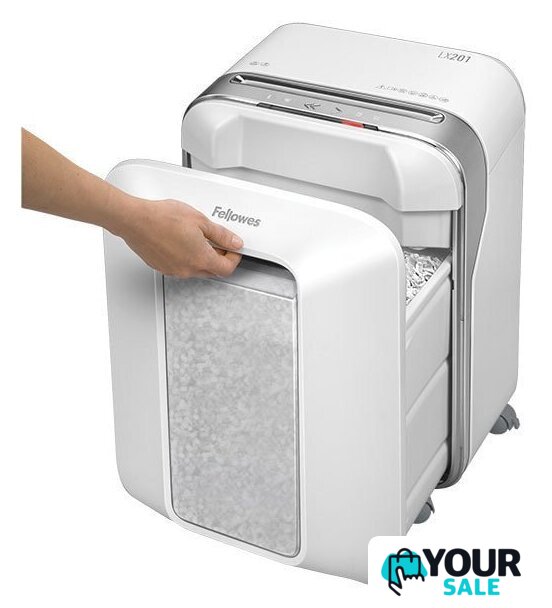 Шредер Fellowes Powershred LX201 (белый) - Изображение №4 — Интернет-магазин Your Sale