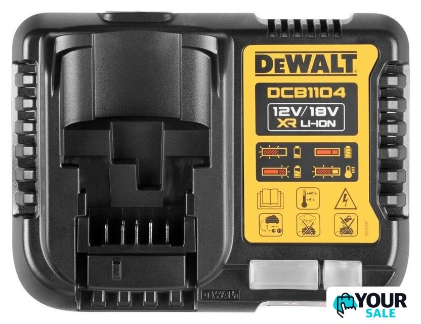 Аккумулятор с зарядным устройством DeWalt DCB1104M2 (18В/2x4 Ач) - Изображение №4 — Интернет-магазин Your Sale