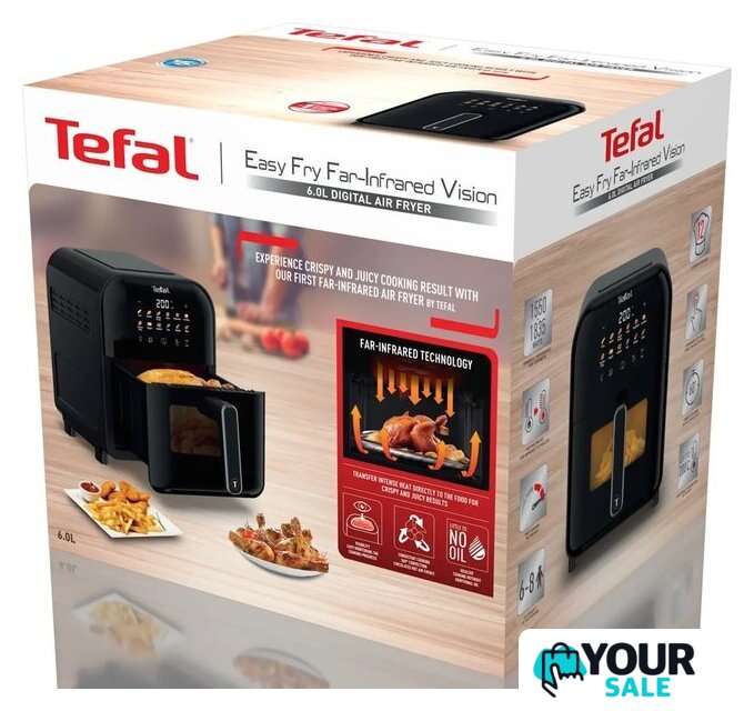 Аэрогриль (аэрофритюрница) Tefal EY8218F0 - Изображение №3 — Интернет-магазин Your Sale