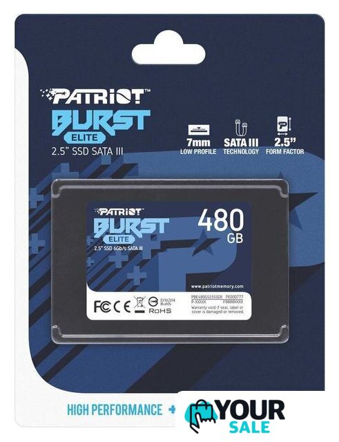 SSD Patriot Burst Elite 480GB PBE480GS25SSDR - Изображение №6 — Интернет-магазин Your Sale