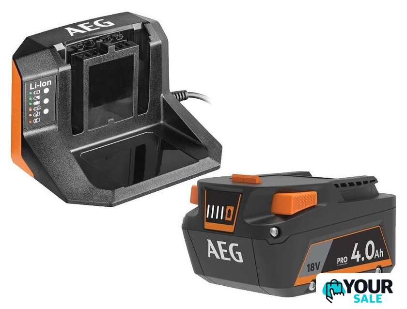 Аккумулятор с зарядным устройством AEG Powertools SET L1840S 4935478933 (18В/4 Ah + 18В) - Изображение №1 — Интернет-магазин Your Sale