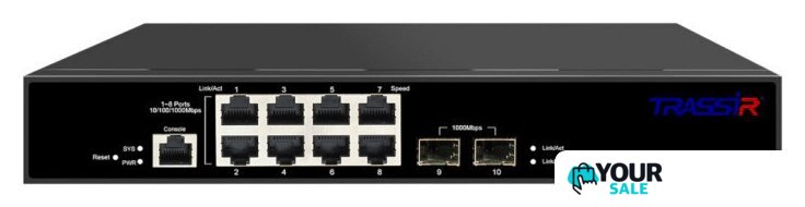 Управляемый коммутатор 2-го уровня TRASSIR TR-NS24102S-120-8PoE - Изображение №1 — Интернет-магазин Your Sale