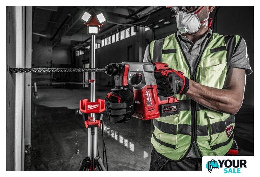 Перфоратор Milwaukee M18 BLH-502X 4933478894 (с 2-мя АКБ, кейс) - Изображение №3 — Интернет-магазин Your Sale