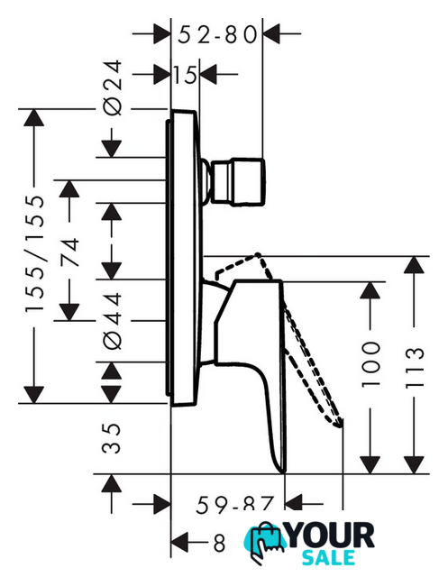 Смеситель Hansgrohe Talis E 71474140 (бронзовый) - Изображение №2 — Интернет-магазин Your Sale