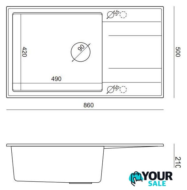 Кухонная мойка Quadron HCQE58650U5_PVDC1_P2O - Изображение №6 — Интернет-магазин Your Sale