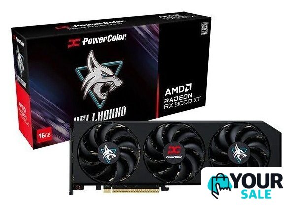 Видеокарта PowerColor Hellhound AMD Radeon RX 9060 XT 16GB GDDR6 RX9060XT 16G-L/OC - Изображение №6 — Интернет-магазин Your Sale