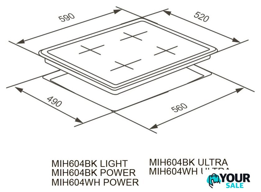 Варочная панель Meferi MIH604BK Matt Ultra - Изображение №2 — Интернет-магазин Your Sale