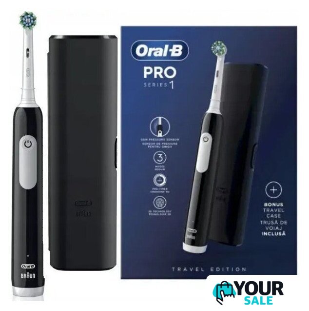Электрическая зубная щетка Oral-B Pro Series 1 Travel Edition (черный) - Изображение №1 — Интернет-магазин Your Sale