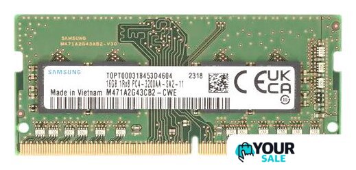 Оперативная память Samsung 16ГБ DDR4 SODIMM 3200 МГц M471A2G43CB2-CWE - Изображение №1 — Интернет-магазин Your Sale