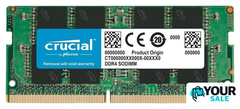 Оперативная память Crucial 8GB DDR4 SODIMM PC4-25600 CT8G4SFRA32A - Изображение №1 — Интернет-магазин Your Sale