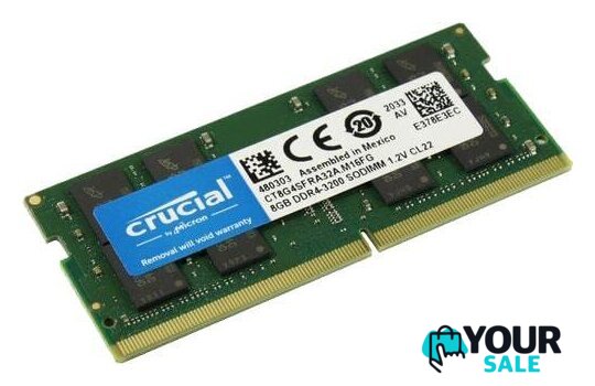 Оперативная память Crucial 8GB DDR4 SODIMM PC4-25600 CT8G4SFRA32A - Изображение №2 — Интернет-магазин Your Sale