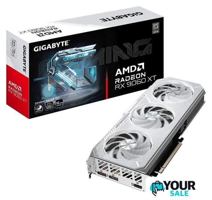Видеокарта Gigabyte Radeon RX 9060 XT Gaming OC Ice 16G GV-R906XGAMINGOCICE-16GD - Изображение №10 — Интернет-магазин Your Sale