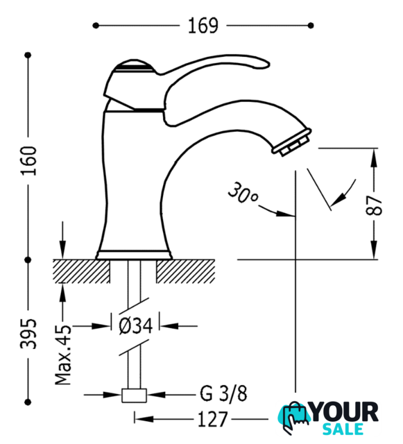 Смеситель Tres Classic 24210301LM - Изображение №2 — Интернет-магазин Your Sale