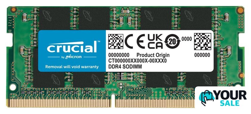 Оперативная память Crucial Basics 8ГБ DDR4 SODIMM 3200МГц CB8GS3200 - Изображение №1 — Интернет-магазин Your Sale