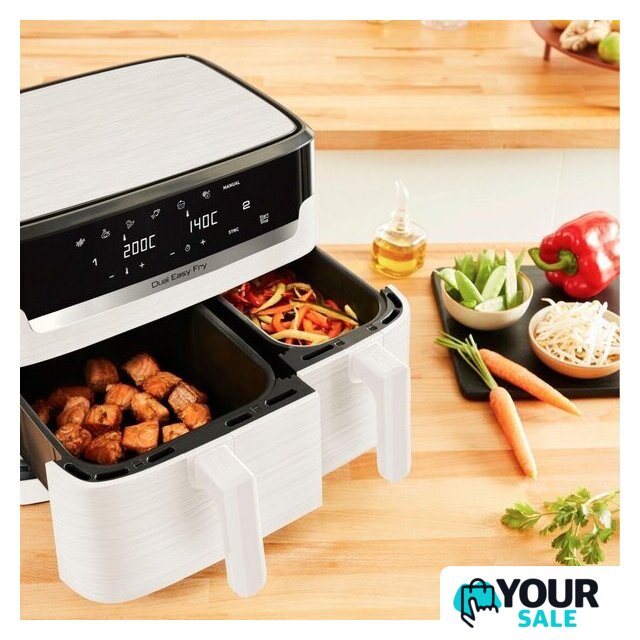 Аэрогриль (аэрофритюрница) Tefal Dual Easy Fry & Grill EY901AE0 - Изображение №4 — Интернет-магазин Your Sale