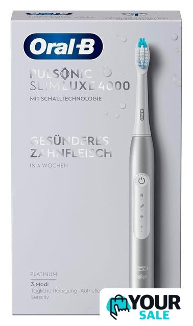 Электрическая зубная щетка Oral-B Pulsonic Slim Luxe 4000 (серебристый) - Изображение №1 — Интернет-магазин Your Sale