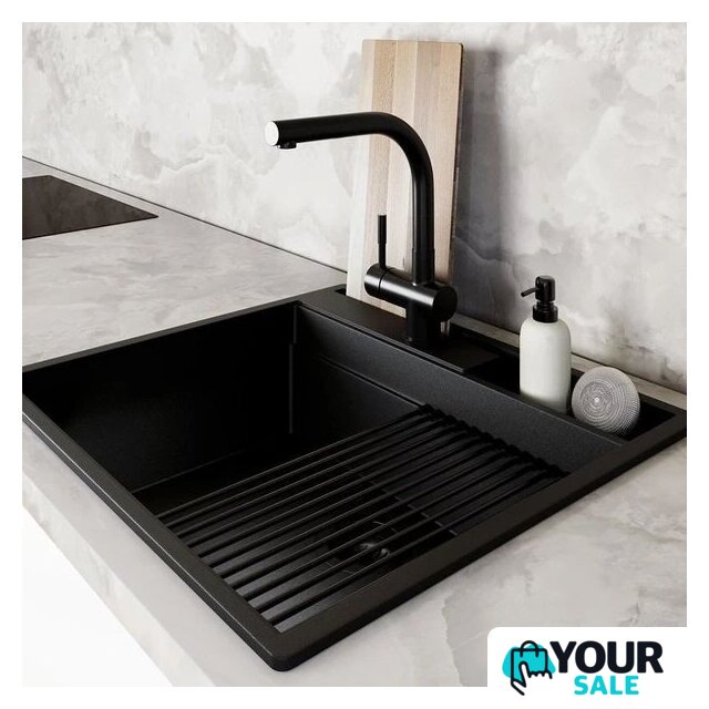 Кухонная мойка Globalo Silvano 60.1 Black/BL Mat - Изображение №6 — Интернет-магазин Your Sale