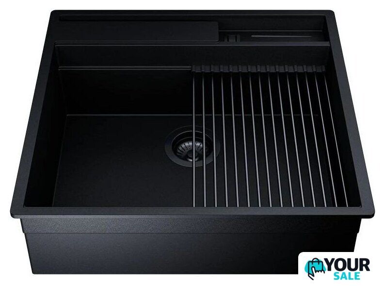 Кухонная мойка Globalo Silvano 60.1 Black/BL Mat - Изображение №8 — Интернет-магазин Your Sale
