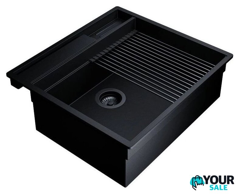 Кухонная мойка Globalo Silvano 60.1 Black/BL Mat - Изображение №7 — Интернет-магазин Your Sale